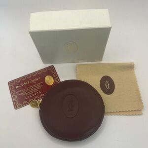 Must De Cartier Round Zippered Coin Pouch